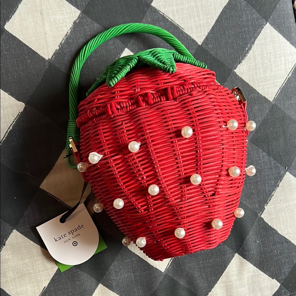 Pearl Embellished Strawberry Basket Bucket Bag | kate spade x target